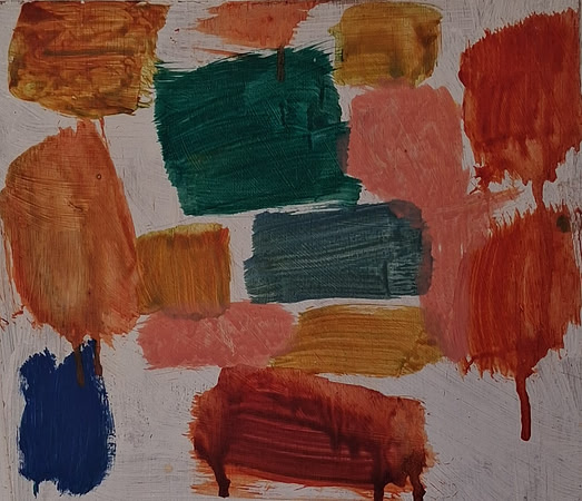 Colour patches     oil on wood