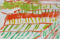 "Stripey Land"   60x40cm Oil on canvas  2022