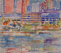 Luna Park No.1 110x90cm acrylic on canvas