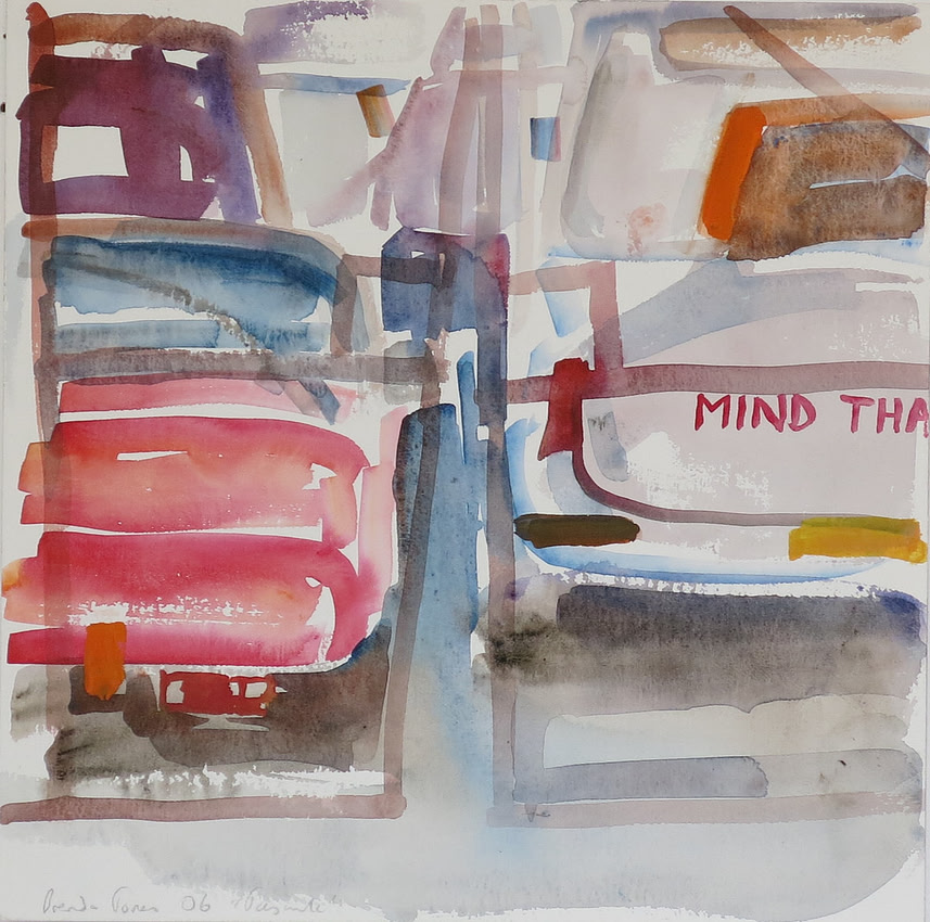 "Scrapyard" watercolour 40x40cm 2016
