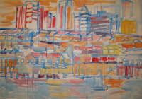 Across the Water No.2  130x90cm  Acrylic on canvas 2009