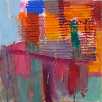SOLD  Happy Day 50x50cm collage on canvas   2009