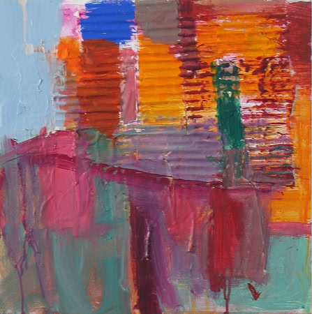 SOLD  Happy Day 50x50cm collage on canvas   2009