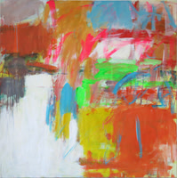 SOLD  "Ramblings"  90x90cm acrylic on canvas  2014