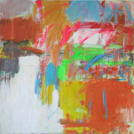 SOLD  "Ramblings"  90x90cm acrylic on canvas  2014