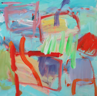 SOLD    Beach  60x60cm acrylic on canvas  2016