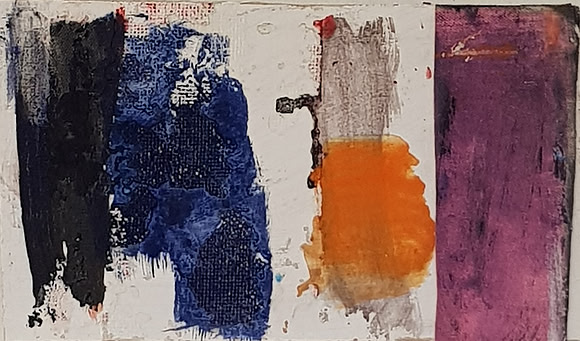 Small abstract on wood     2021