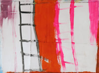SOLD   "Pink Lines"  Oil on Canvas  50x40cm  2018