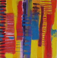 "Rhythms"   Collage on canvas  50x50cm  2016