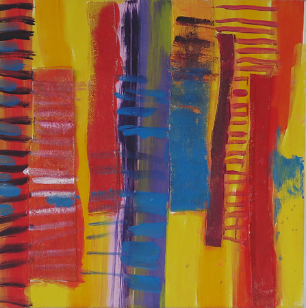 "Rhythms"   Collage on canvas  50x50cm  2016
